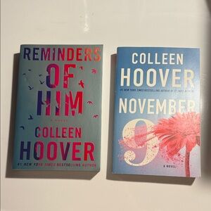 Barnes & Noble Blue and Pink Colleen Hoover Novels